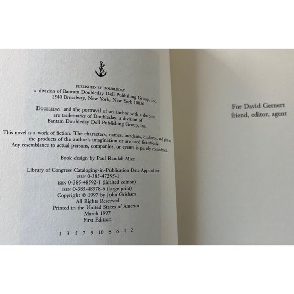 John Grisham Lot of 3 (Partner, Runaway Jury, Rainmaker) Hardcover 1st Ed. Books - Picture 9 of 9